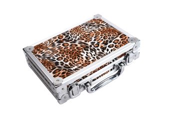 Dartkoffer Luxus, Leopard/alu