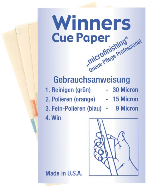 Winners Cue Paper (Set) Schleifpapier