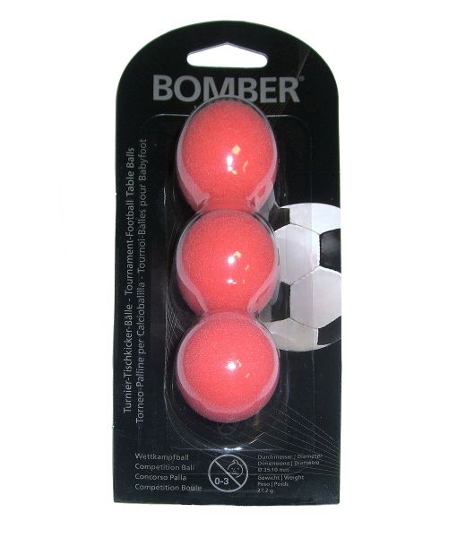 Kickerball Bomber ROBERTSON, rot, 35,1 mm, 3er Set